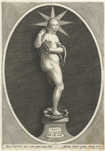 Venüs Venvs (nesne üzerindeki başlık) Zeven the iyi gezegen (dizi başlığı) Septem Planetae (dizi adı) by Jan Collaert (II)