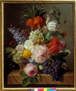 Çiçek ve Meyve Tablosu, Jan Frans van Dael (1764-1840) 1827 Güneş. 0,63 x 0,52 m Rouen. güzel Sanatlar Müzesi