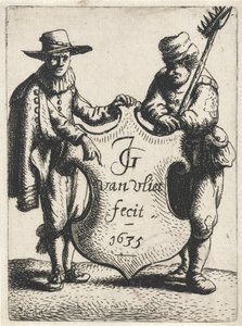 Zarif bir adam ve bir armanın yanında bir baca temizleyicisi Ayakta duran rakamlar (dizi adı) by Jan Gillisz. van Vliet