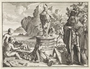 Voetstuk, heilige Thomas Becket ile tanıştı Titelpagina voor J. Beeverell, The Delights of Great Britain and Ireland, deel 4, 1707 Büyük Britanya ve İrlanda