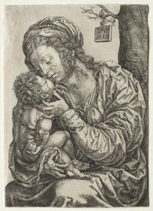 Bir Ağacın Altında Oturan Bakire, 1522. by Jan Gossaert