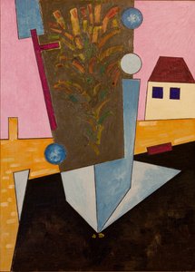 Gün batımından sonra, Asfalt çiçek açar, 2007 (tahta üzerine yağ) by Jan Groneberg