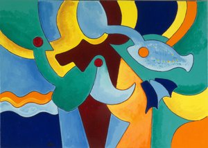 Ve Tanrı her şeyin iyi yapıldığını gördü, 2009 (tuval üzerine yağlı boya) by Jan Groneberg