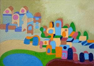 Sanatçılar Kolonisi, 2010 (tuval üzerine yağlı boya) by Jan Groneberg
