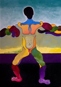 Ecce Homo: Testosteronu evcilleştirmeye yönelik Sonsuz proje, 2007 (tuval üzerine yağlı boya) by Jan Groneberg