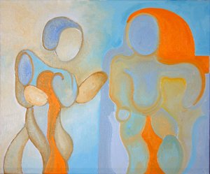 Erkek ve Kadın nr 1, 2009 (tuval üzerine yağlı boya) by Jan Groneberg