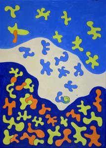 Duş Perdesi, 2010 (tuval üzerine yağlı boya) by Jan Groneberg