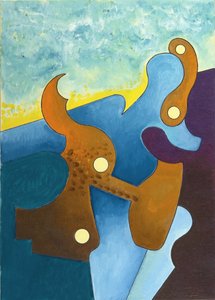 Bir Sabah Gündoğumu gibi usulca, 2008 (tuval üzerine yağlı boya) by Jan Groneberg