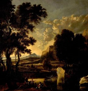 Figürlerin Ön Planda Olduğu Manzara by Jan Hackaert