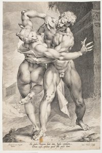 Bir Sabine Kadınını Kaçıran Bir Romalı by Jan Harmensz. Muller