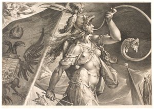 Bellona, Türklere Karşı Zaferde İmparatorun Ordusuna Yardım Ediyor by Jan Harmensz. Muller