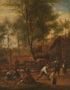 bowling oynayanlar by Jan Havicksz. Steen (copy after)