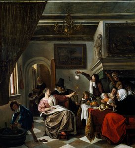 Aile kutlaması, Jan Steen (1626-1679)