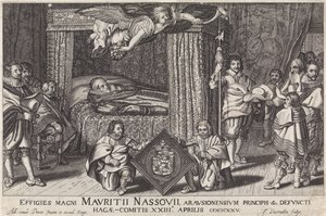Paradebed van Prins Maurits, 1625 Orange & c prensi büyük Maurice Nassouius