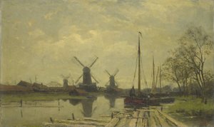 Baarsjes, Amsterdam yakınlarındaki su yolu by Jan Hillebrand Wijsmuller