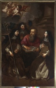 Üç Aziz ile Aziz Jerome (resim by Jan Hovaert