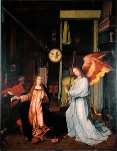 Müjde Jan Provost tarafından ahşap üzerine boyama (yaklaşık 1465-1529) Dim. 300x200 cm Genler, Galleria di Palazzo Bianco