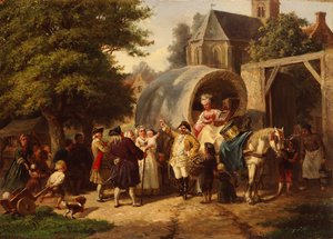 Gezgin Satıcı (panel üzerine yağlıboya) by Jan Jacob Zuidema Broos