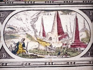 Antik Çağın Yedi Harikasının Temsili: Mısır Piramitleri. 1630