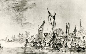 Hollanda kanal manzarası by Jan Josephsz van Goyen