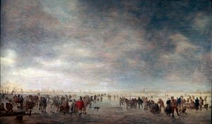 Buz Patencileri, 1641. by Jan Josephsz van Goyen