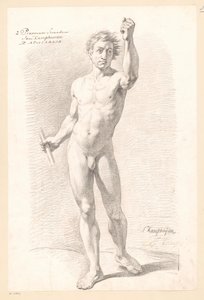 Önden bakıldığında çıplak duran erkek (2. ödül 1789) by Jan Kamphuijsen