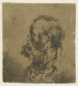 Sakallı yaşlı bir adamın büstü J. L. tarafından çeşitli tronikens geets (seri başlığı) by Jan Lievens