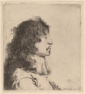 Sağa Bakan Profilde Genç Bir Adamın Büstü by Jan Lievens