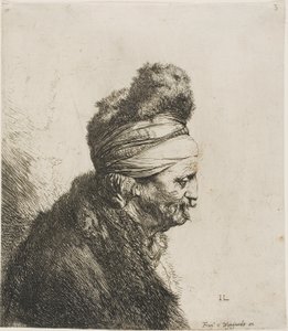 Sağa Bakan Doğulu Bir Adamın Büstü by Jan Lievens