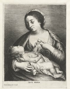 Çocuklu Meryem ve Armut Iesvs Maria (nesne üzerindeki başlık) by Jan Lievens