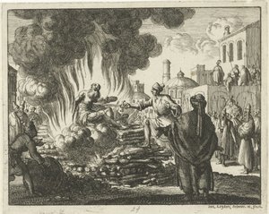 Polycarp tehlikede yandı by Jan Luyken