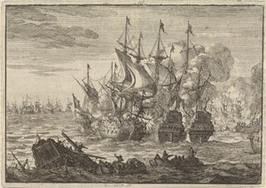 Beachy Head Deniz Savaşı, 1690 by Jan Luyken