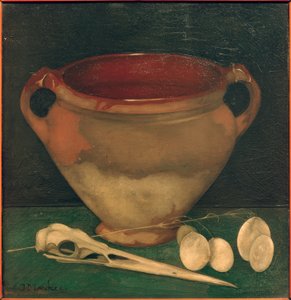 Balıkçıl gagalı toprak kap by Jan Mankes