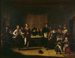Çiftçinin Düğünü (tuval üzerine yağlıboya) by Jan Massys or Metsys