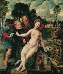 Susanna ve Yaşlılar by Jan Massys or Metsys