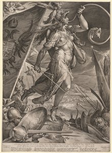 Bellona, İmparatorun Türklere Karşı Ordularını Yönetiyor, 1600. by Jan Muller