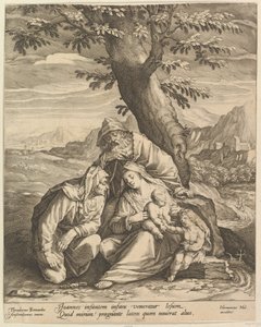 Aziz Elizabeth ve Vaftizci Yahya ile Kutsal Aile, 1588. by Jan Muller