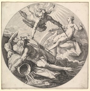 The Creation of the World serisinden İkinci Gün Ölür II, ca. 1594. by Jan Muller