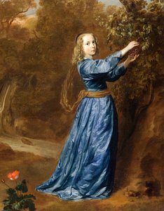 ""Üzüm toplayan bir kızın portresi" (Üzüm toplayan bir kızın portresi) Tablo Jan (Johan, Johannes) Mytens (Mijtens) (yaklaşık 1614-1670), - Tuval üzerine yağlıboya Dim 50.2x40.5 cm Foundation Custodia