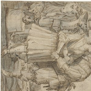 Yaşlı avcı ve genç bir kadın by Jan Philipsz. van Bouckhorst