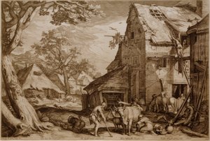 Bir domuz çobanı olarak müsrif oğul by Jan Pietersz Saenredam
