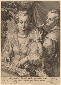 İşitme by Jan Pietersz Saenredam after Hendrik Goltzius