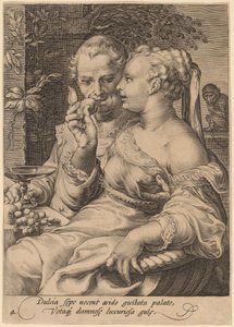 Damak zevki by Jan Pietersz Saenredam after Hendrik Goltzius
