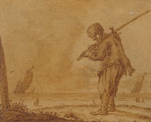 Tavşan Avından Sonra, Kıyıda, 1623 (kağıt üzerine kalem ve mürekkep)