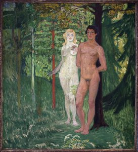 Adem ve Havva. Jan Preisler (1872-1918), Tuval Üzerine Yağlıboya Tablo