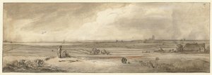 Muiderberg'den Naarden manzarası by Jan Ruyscher