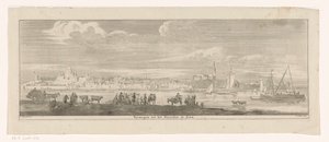 Kuzeyden görülen kuzey Nymegen'den Nijmegen'in görünümü (nesnedeki başlık) by Jan Ruyter