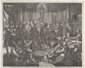 Bir Zevk Evi by Jan Sadeler I, after Joos van Winghe