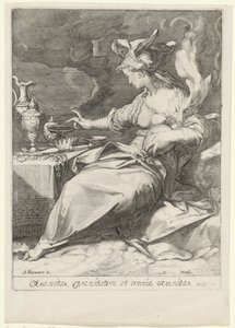 Alegori op de vergankelijkheid (Kibir) Kibir, kibir ve her şey kibir (nesne üzerindeki başlık) by Jan Saenredam