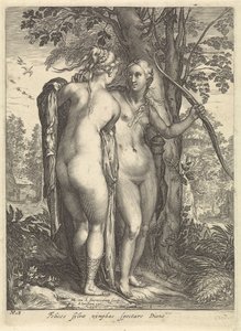 Diana ve bir ağacın önünde bir perisi Diana ve Perileri (dizi adı) by Jan Saenredam